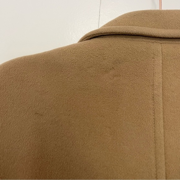 L.L. Bean Tan Lambswool Polo Three-Quarter Coat - Picture 8 of 9